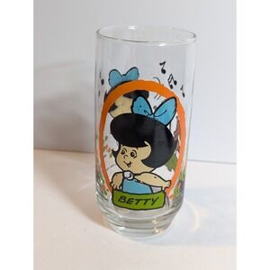 Vintage Flintstone Kids Betty Glass Hannah-Barbera 1986 Pizza Hut 16 oz
